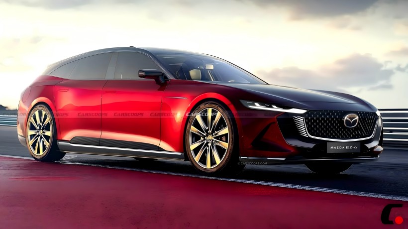BMW M340i erreferentziak tiroketa balazta-diseinu klasiko batekin: Mazda Mazda Ez-6 biraketa aldaera kontzeptua